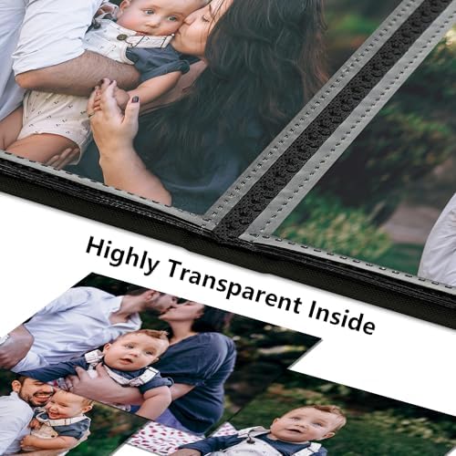 Small 4x6 Photo Album 24 Pockets Linen Cover Black 6 Pack - Image 4