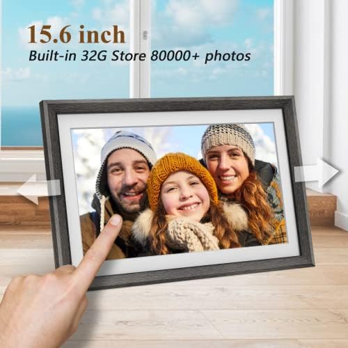 FRAMEO 15.6 Inch 32GB WiFi Large Digital Photo Frame 1920 * 1080 IPS FHD Touch Screen Smart Digital Picture Frame, Wall Mountable, Auto-Rotate,Share Moments Instantly via Frameo App from Anywhere - Image 4