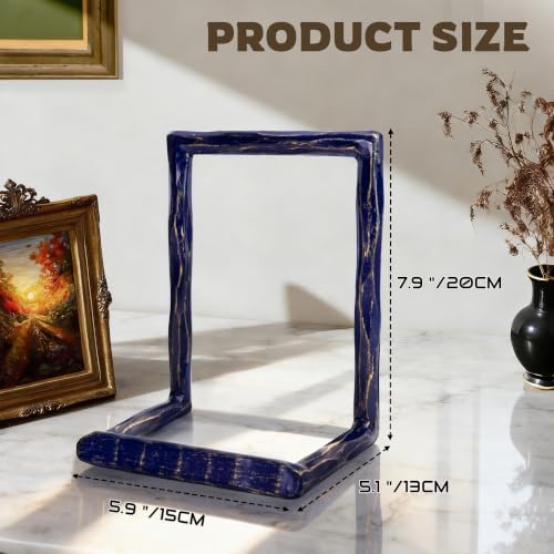 BEGINS Plate Stands for Display Hand-Forged, Solid Vintage 8-Inch Plate Display Stand, Decorative Metal Plate Holder for Book, Platter, Plaque, Photo Frame, Tabletop Art (Blue) - Image 7