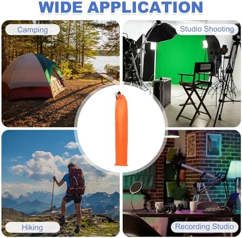 24 x 5 Inch Tripod Monopod Case Bag, Oxford Cloth Foldable Tripod Carrying Case Bag with Drawstring, Fits Speaker/Light Stand/Studio/Outdoor/Travel/Camping, Orange - Image 7
