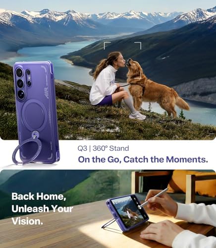 TORRAS Q3 Air for Samsung Galaxy S26 Ultra Case with Stand, Violet Surge - Image 4