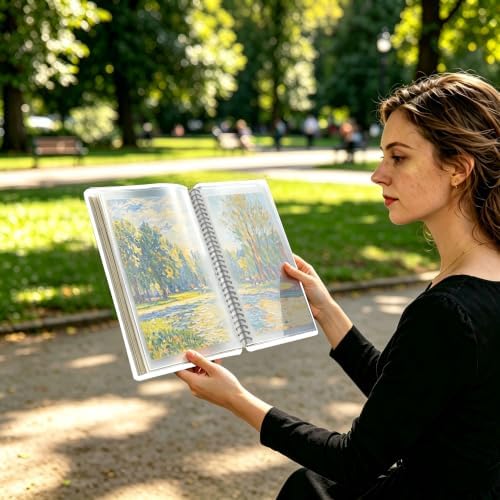 60 Pockets Portfolio Binder with Plastic Sleeves, Presentation Book Display 120 Pages File Folder for Artwork, Sheet Music, Document, Diamond Painting - Image 5