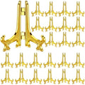 Patelai 48 Pcs Mini Easel Stands 3 Inch Plastic Plate Stand Holder Display Picture Easel for Display Picture Frame Collectibles Desktop Weddings Party Home Decoration (Gold) by Patelai