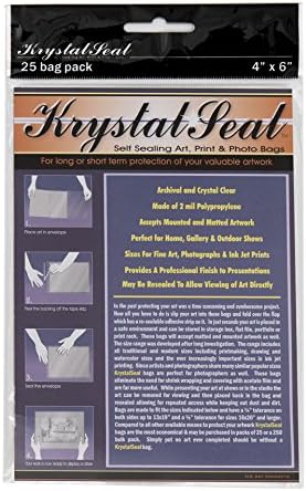 Creative Mark Krystal Seal ATC Art and Photo Bags - Archival Polyethylene Sealing Bags for Paintings, Artwork and Photo Storage - 4 x 6"- Pack of 25 - Image 6