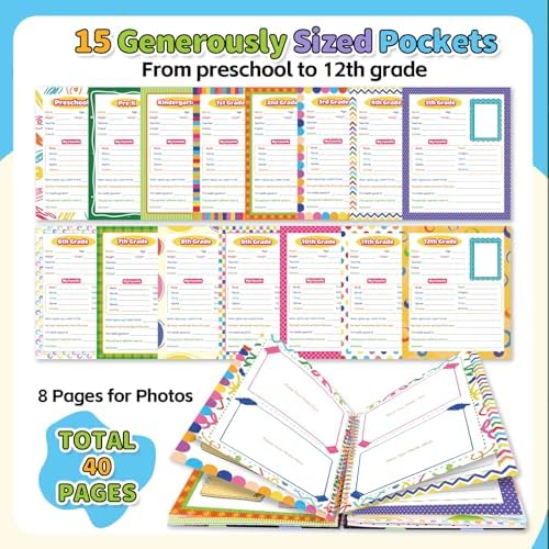 Giant School Memory Book Keepsake Photo Album Scrapbook for Kids - Image 2