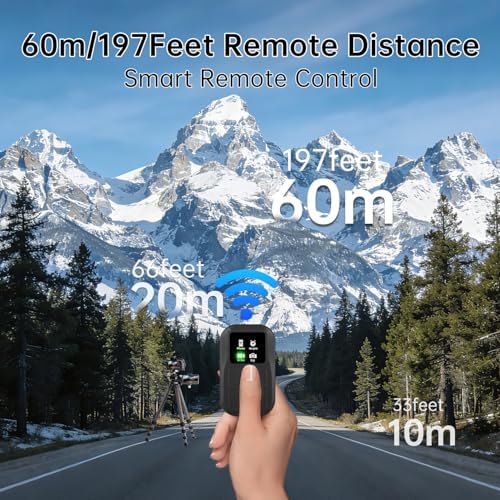 Suptig Remote Control, Waterproof Smart Remote Compatible with GoPro/DJI Action/Insta360, Phone Remote for iOS Android, Camera Remote with Color LED Display, 60M Control Range Type-C Charging - Image 4