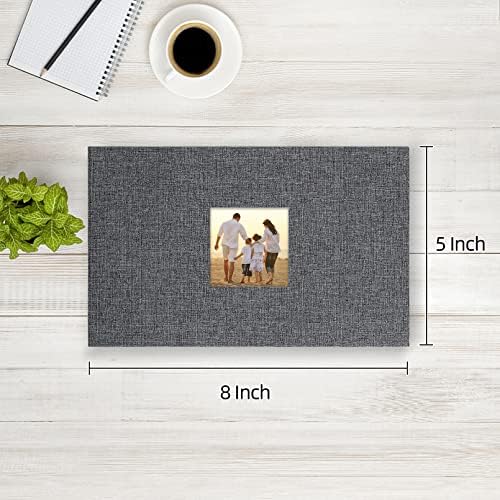 potricher Photo Album 4x6 Pictures, 100 Pockets, Linen Cover, Gray - Image 2