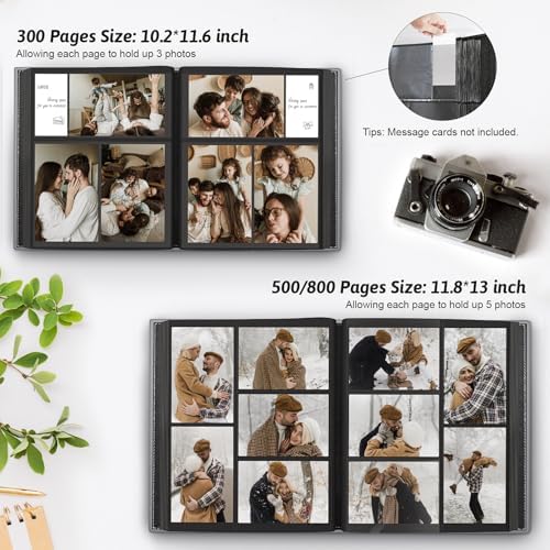 Popotop 4x6 Photo Album Holds 800 Pictures, Vegan Leather Hardcover - Image 5