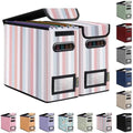 BALEINE File Organizer Box with Lid, Collapsible Hanging File Storage Box by BALEINE