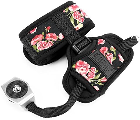USA Gear DualGRIP Professional Grip Camera Hand Strap with Neoprene Design and Metal Plate - Compatible with Canon, Fujifilm, Nikon, Sony, and more DSLR, Mirrorless, Point & Shoot Cameras (Floral) - Image 4