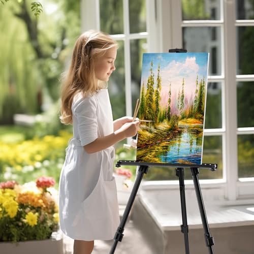 RRFTOK 2 Pack 17-66 Inch Art Easel Stand for Painting and Sign, Black - Image 2