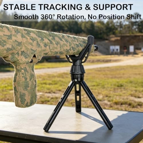 Portable Shooting Tripod with 360° Rotating & Removable V Yoke - Adjustable Height Rifle Rest Stand for Hunting, Target Shooting, Binoculars, Cameras & Outdoor Activities - Image 5
