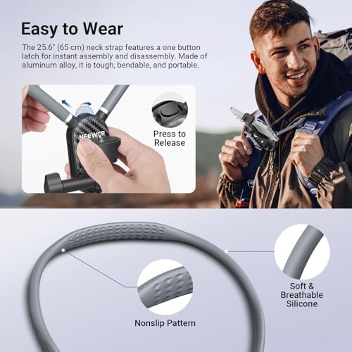NEEWER Neck Phone Holder Quick Release Adjustable Action Camera Chest Mount - Image 3