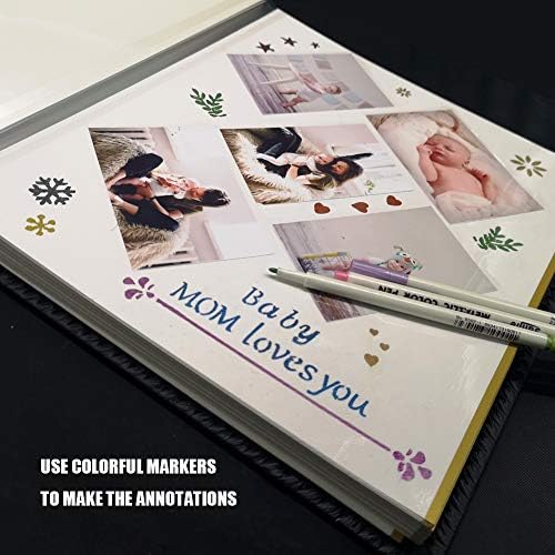 Photo Album Self Adhesive Pages, Large Magnetic Self-Stick Picture Album with Leather Vintage Inspired Cover, DIY Albums Holds 3X5, 4X6, 5X7, 6X8, 8X10 10X12 Photos (Darkgreen 40 Pages) - Image 4