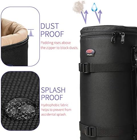 Camera Lens Pouch for DSLR Lenses Up to 5.71" x 13.78" - Image 4