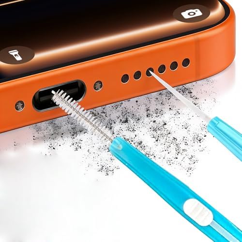 5pcs Cell Phone Cleaning Kit Dual Side Multifunction Tools Anti-Clogging Nylon Brushes & Hook Cleaner for iPhone 17 Pro Max Charging Port, Phone Speaker Mini Cleaning Kits by Unknown