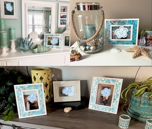 Beach Picture Frame 6x8,Mother of Pearl Photo Frame,Blue,1pc - Image 5