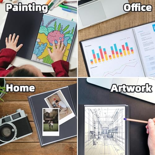 9x12 Black Art Portfolio Folder Displaying 48 Pages with Plastic Sleeves - Image 6