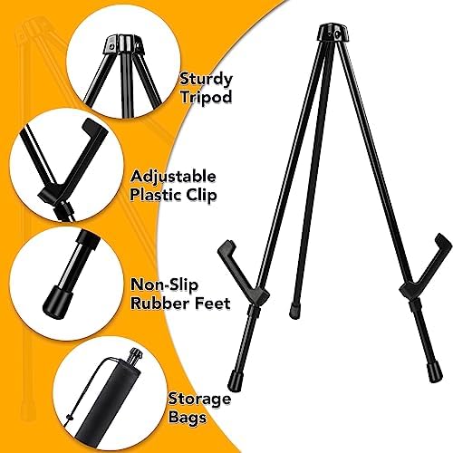 AROIC 24 Pack 14''Tabletop Easels, Black Steel Table Top Easels for Display - Image 3