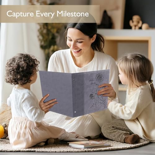 Photo Album 8x10 2 Packs Clear Pages Pockets Leathe Cover Slip Slide in Photo Album Each Holds 50 Vertical 8x10 Photos Picture Book for Wedding Family (Grey) - Image 5