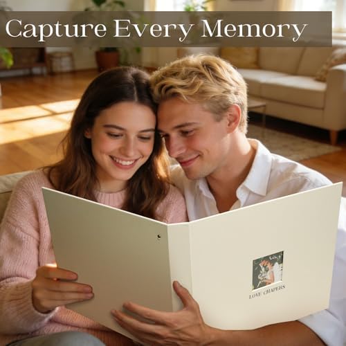 Vienrose Linen Scrapbook Photo Album Kit, Large 3 Ring Binder Scrapbook with 30 Plastic Sleeves, 15x13 Inch DIY Memory Book for Wedding, Anniversary, Family & Kids Keepsake Gift, Beige - Image 4