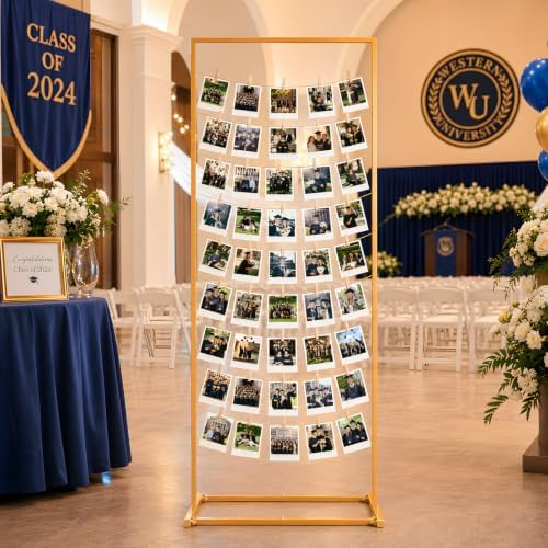 Photo Display Board with Clips & Rope for Graduation, Weddings - Image 6