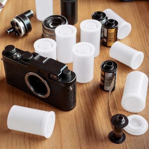 JOVITEC White 20 Pack Film Canisters with Caps, 35 mm Empty Camera Reel Storage Containers Case with Lids, Films Developing Processing Tube for Storing Films, Small Accessories - Image 3