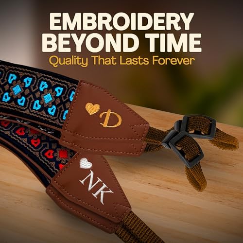 Art Tribute Custom Camera Strap Vintage Red - Add Your Text and We Make It Especially For You Get Your Own Personalized Gift Camera Strap, No Shipping Cost! - Image 4