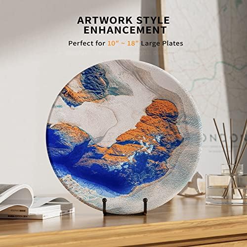 IPAME 4 Pack 8 Inch Large Plate Stands for Display - Metal Square Wire Plate Holder Display Stand + Picture Stand for Book, Platter, Plaque, Photo Easel - Image 5