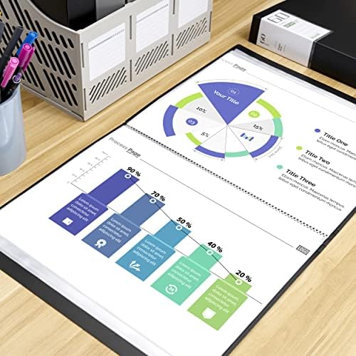 MyLifeUNIT Professional Binder with Plastic Sleeves, 60 Pockets Displays 120 Pages, 4 Pack Presentation Books Portfolio Folder for Artwork, Documents, Recipes - Image 4