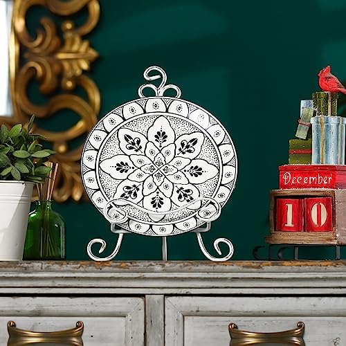 Plate Stand For Display 13.7" H White Plate Easel Display Stand Picture Frame Stand - Image 6