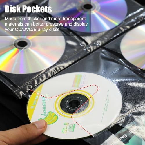 DVD Storage Binder 200 Discs, CD Case with Booklet Pockets, Large - Image 5