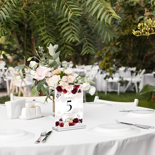 Acrylic Sign Holder 5 x 7, 16 Pack Clear Table Menu Vertical Display Stand Desktop Display Double Sided Stand Paper Holder Table Sign Suitable for Restaurants Office Party Show Fair - Image 2
