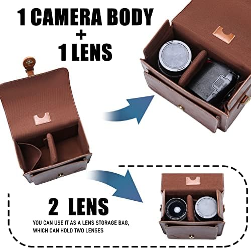 Cwatcun Retro Camera Sling Bag, Compact Crossbody Case for DSLR/Mirrorless - Image 2