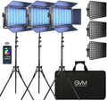 GVM 1500D RGB LED Video Light with Softbox, 75W Video Lighting Kit with Bluetooth Control, 3 Packs Led Panel Light for Photography, YouTube Studio, Broadcasting, 18 Kinds Lighting Scene by GVMGreatVideoMaker