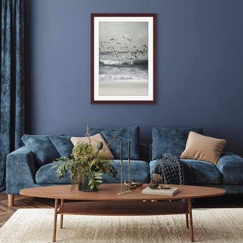 Americanflat 24x34 Poster Frame - Matted to 20x30 - Mahogany - Image 4