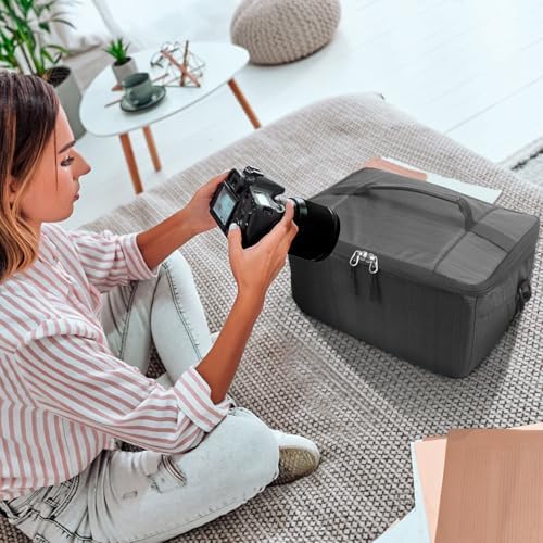 Koolertron Dslr Camera Insert Bag Purse Universal Liner Lens Pouch Partition Protective Cover Waterproof Sleeve for Cannon/Nikon/Sony (Black) - Image 5
