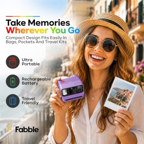 Polaroid Go Generation 3 Instant Film Camera Bundle with Go Color Film 16 Exposures, Protective Hard Case, Wrist Strap, & Accs. for Instant Photography (Purple) - Image 6