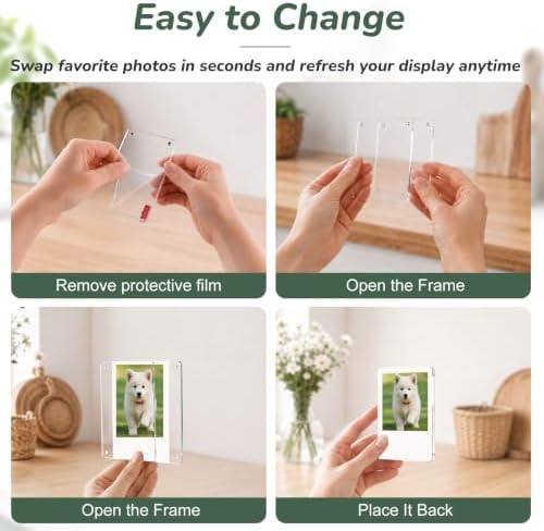 50 Pack 2.36x3.54 Acrylic Magnetic Picture Frames for Refrigerator - Image 5