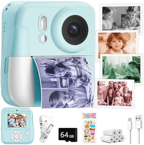 Kids Camera Instant Print, 1080P Kids Digital Camera that Print in 5 Colors by MINIBEAR