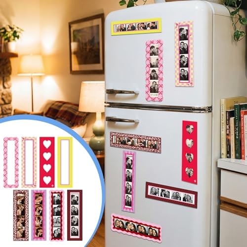 Tellegloww 8 Pcs Magnetic Photo Booth Strip Frame, Retro, 1.5 x 8 in - Image 3