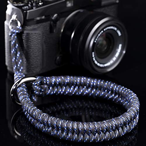 Paracord Camera Wrist Strap Lanyard-Quick Release for DSLR Mirrorless Blue by QiangNi
