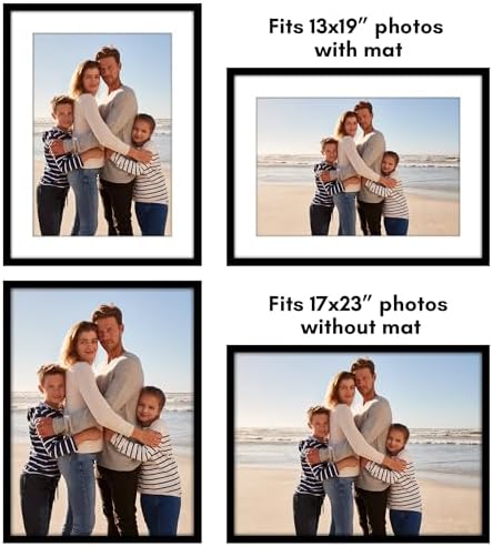 Americanflat 17x23 Poster Frame 5-Pack - Matted to 13x19 - Black - Image 4