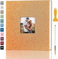 Photo Album Self Adhesive Pages Scrapbook, 13.2x12.8 Orange 60 Pages by Aenbuslm