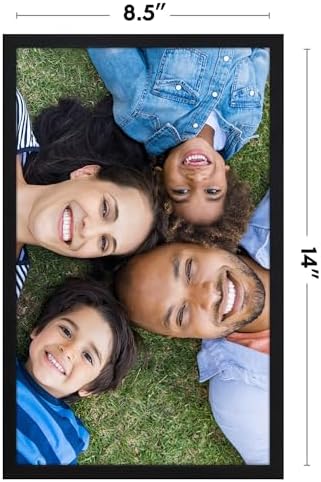 Americanflat 8.5x14 Picture Frame - Slim Molding - Black - Image 2