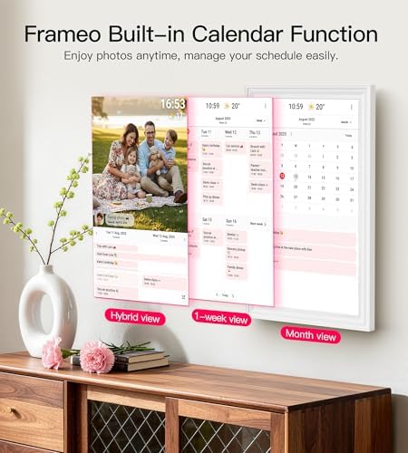 64GB Frameo 15.6" Digital Picture Frame Large 1920 x 1080 IPS FHD Touch Screen WiFi Electronic Photo Frames Share Moments Instantly Anywhere Best Gifts for Parents and Grandparents White - Image 5