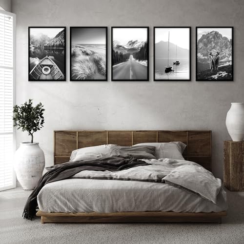 Americanflat 16x24 Poster Frame 5-Pack - Slim Molding - Black - Image 5