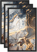 Fxojyvo 15x23 Picture Frame Set of 3 Black Engineered Wood Wall Hanging by Fxojyvo