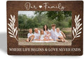 Family Gifts Picture Frame - Our Family Gifts Wooden Photo Frame 4x6, Homecoming Gift for Desk Decor by Unknown