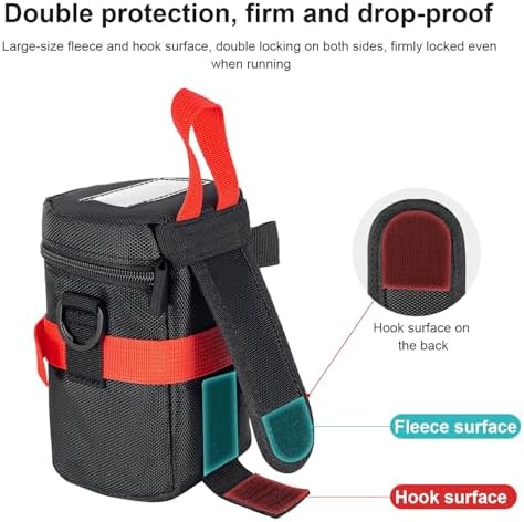 FOMITO Camera Lens Case Pouch Bag for Canon EF-S 17-55mm/17-85mm,EF 35mm f2, Nikon AF-S 18-200mm/18-105mm/18-300mm, Fujifilm XF 56mm f1.2 R & More Lens Below 3.94" x 6.1"(D x L) - Black M size - Image 4